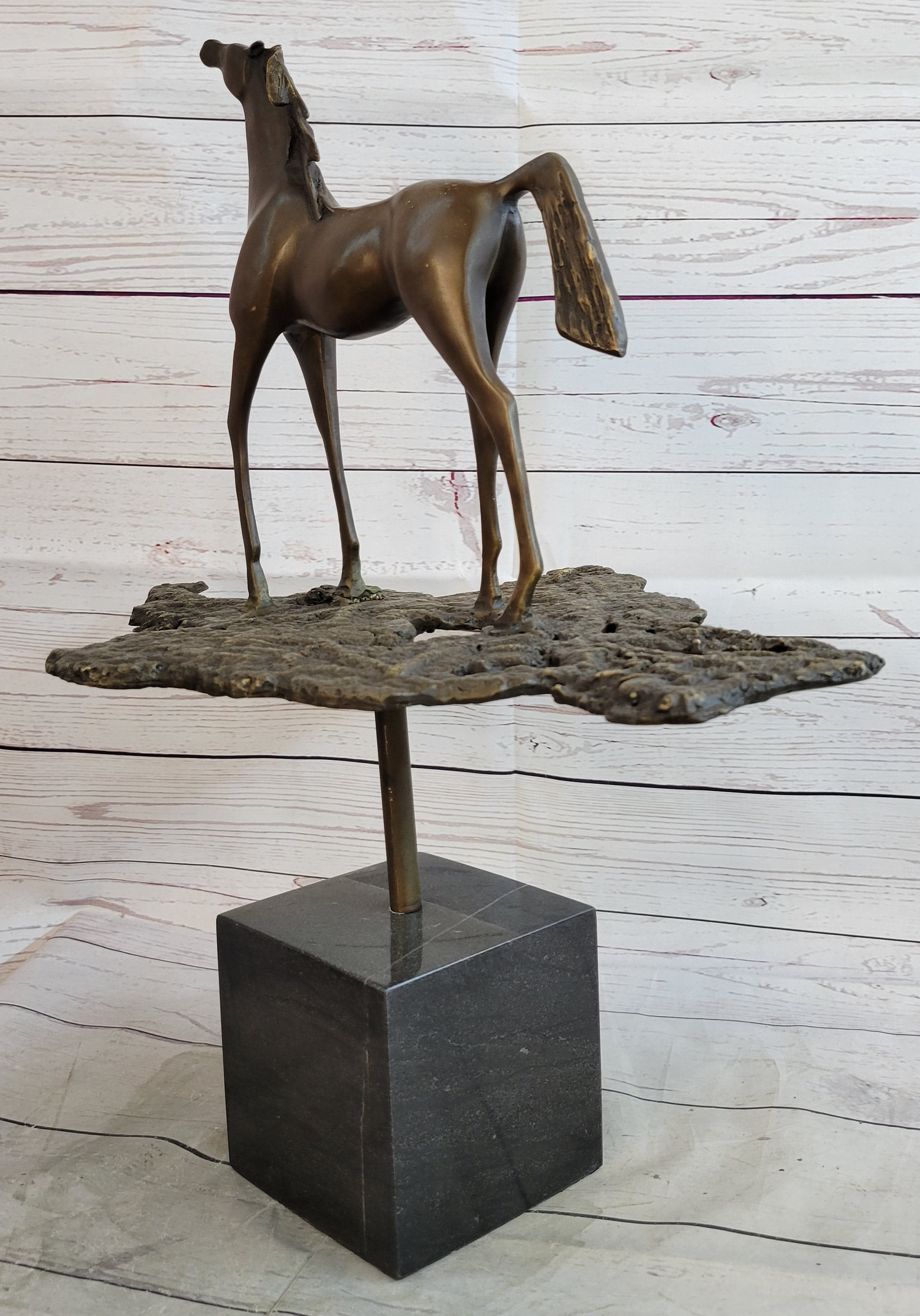 Hand Made Salvador Dali Abstract Horse Modern Artwork Bronze Sculpture Figurine