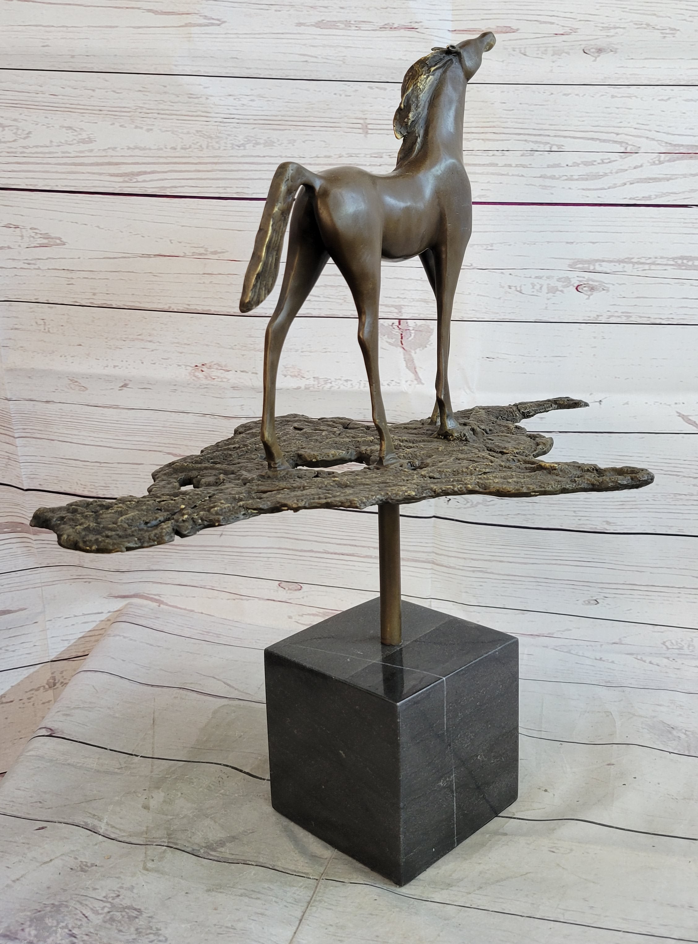 Hand Made Salvador Dali Abstract Horse Modern Artwork Bronze Sculpture Figurine