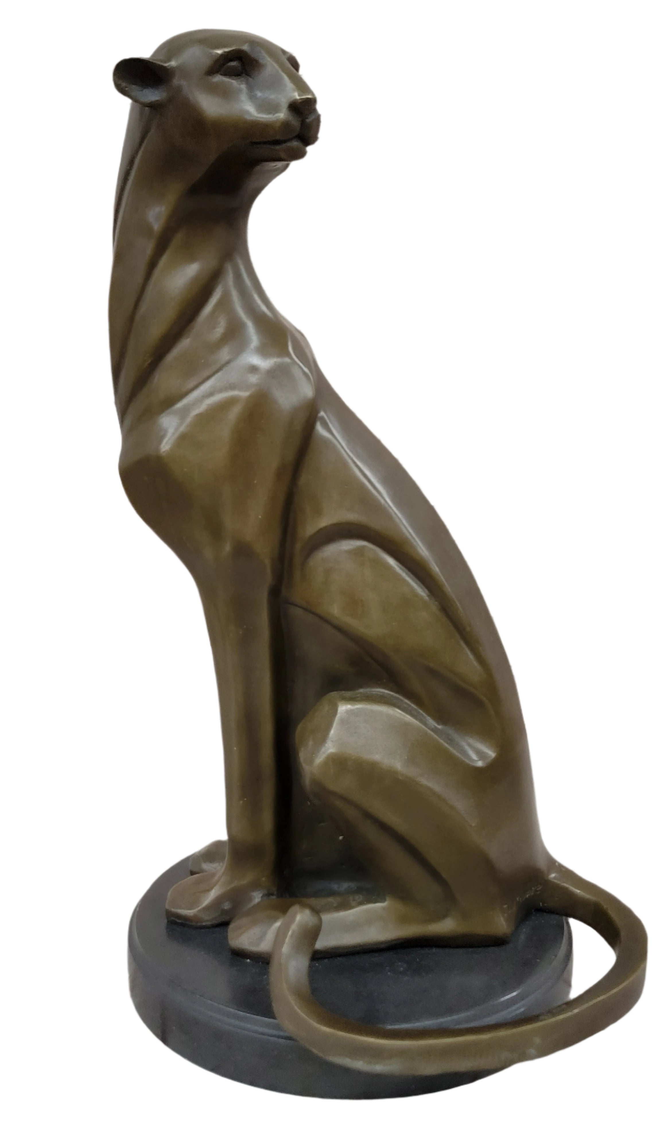 Modern Art Extra Large Mountain Lion Bronze Sculpture By Henry Moore Figurine