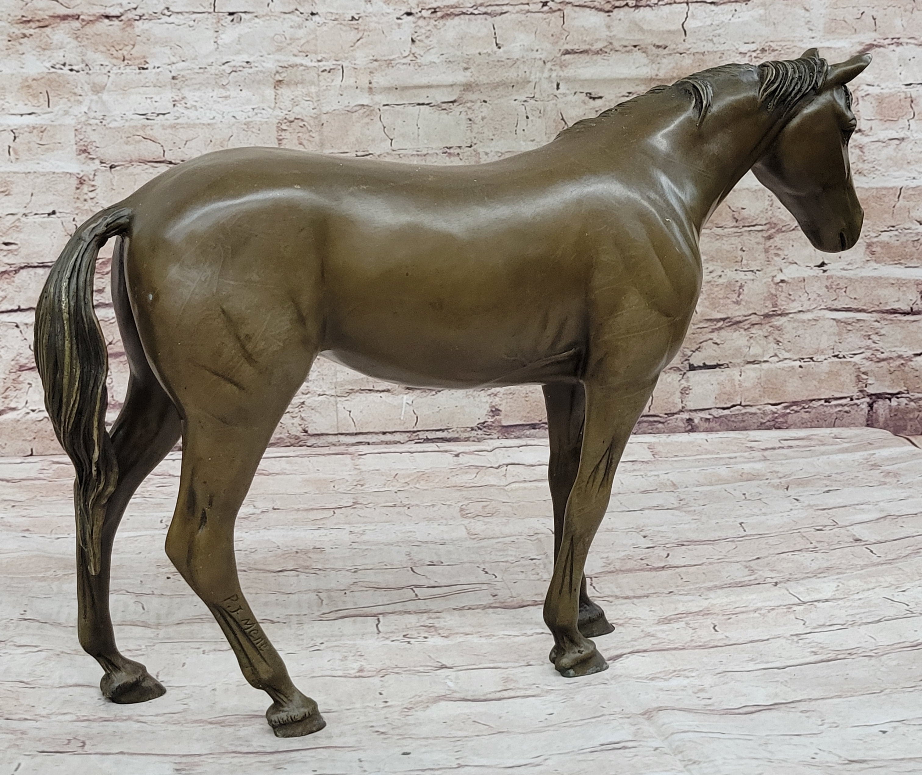 Hot Cast Bronze Horse Figurine Sculpture PJ Mene Art Decor