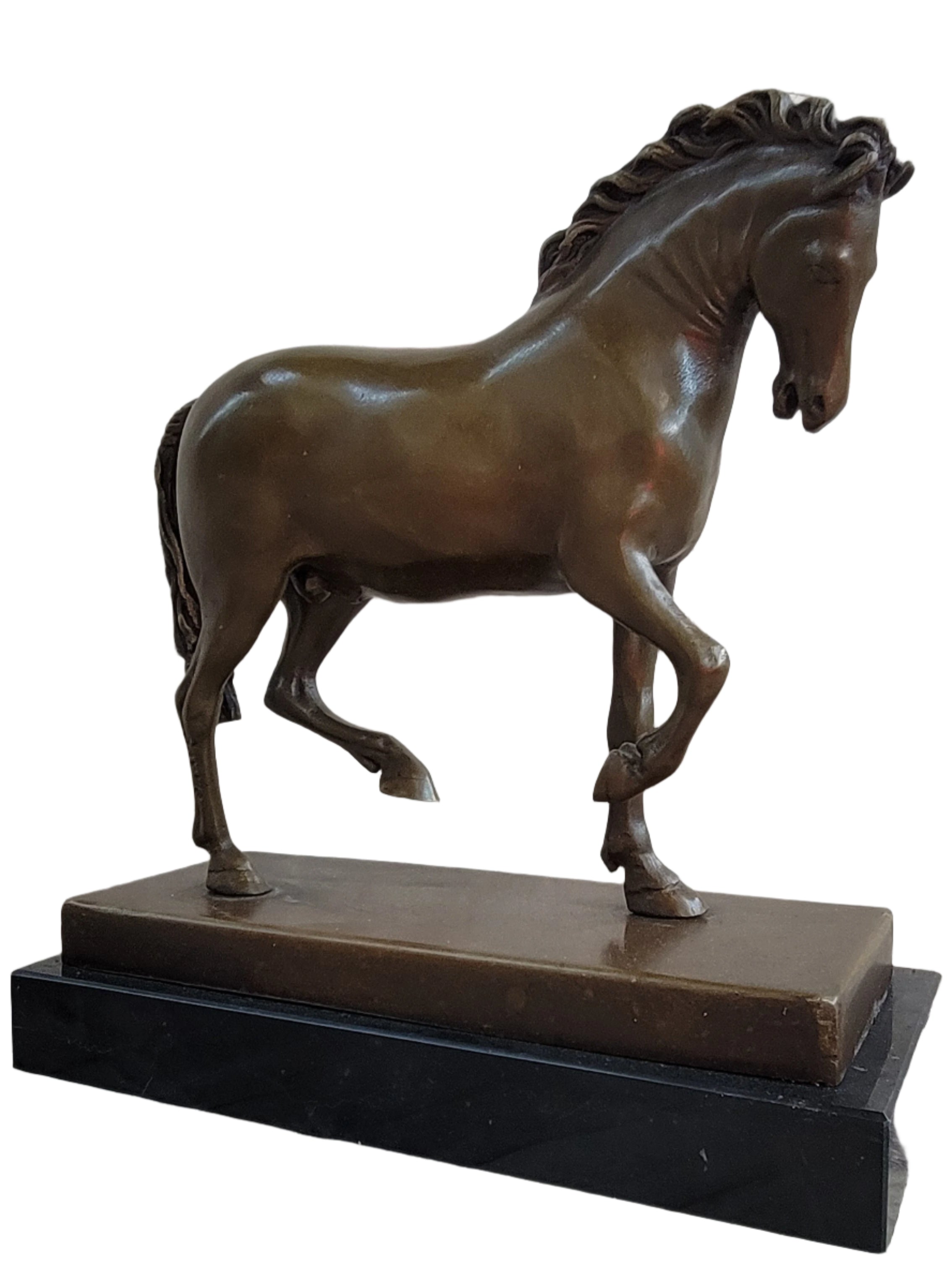 Tang Horse by Barye Art Deco Modern Bronze Sculpture Figurine Hot Cast Statue