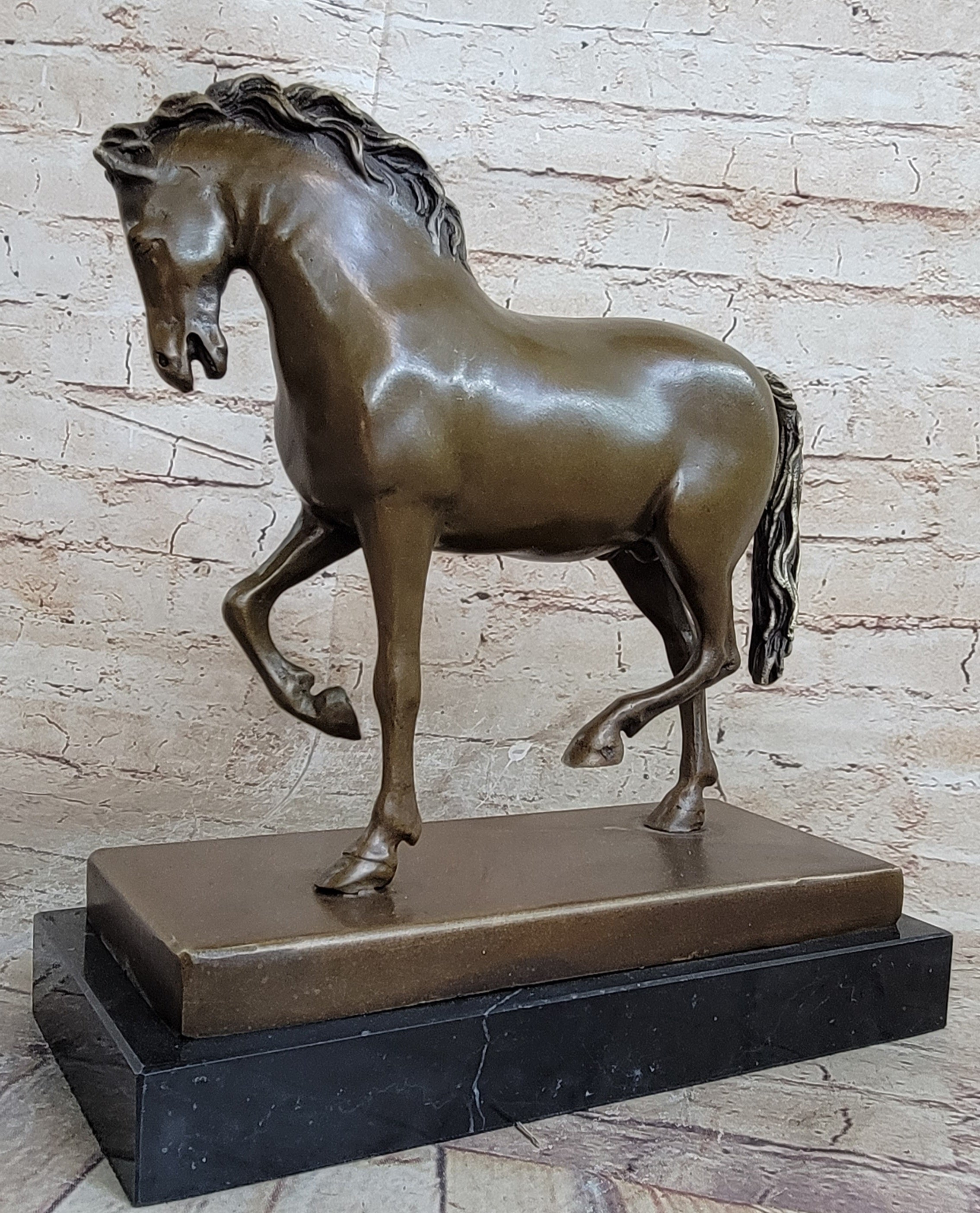 Tang Horse by Barye Art Deco Modern Bronze Sculpture Figurine Hot Cast Statue