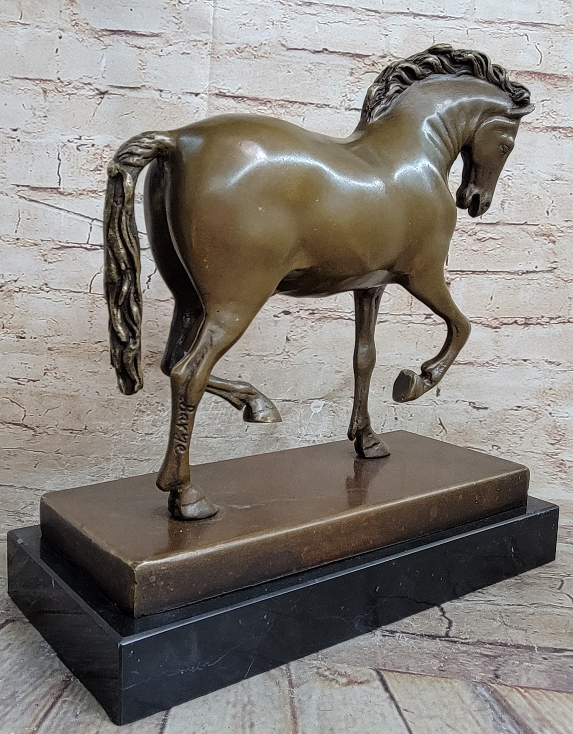 Tang Horse by Barye Art Deco Modern Bronze Sculpture Figurine Hot Cast Statue