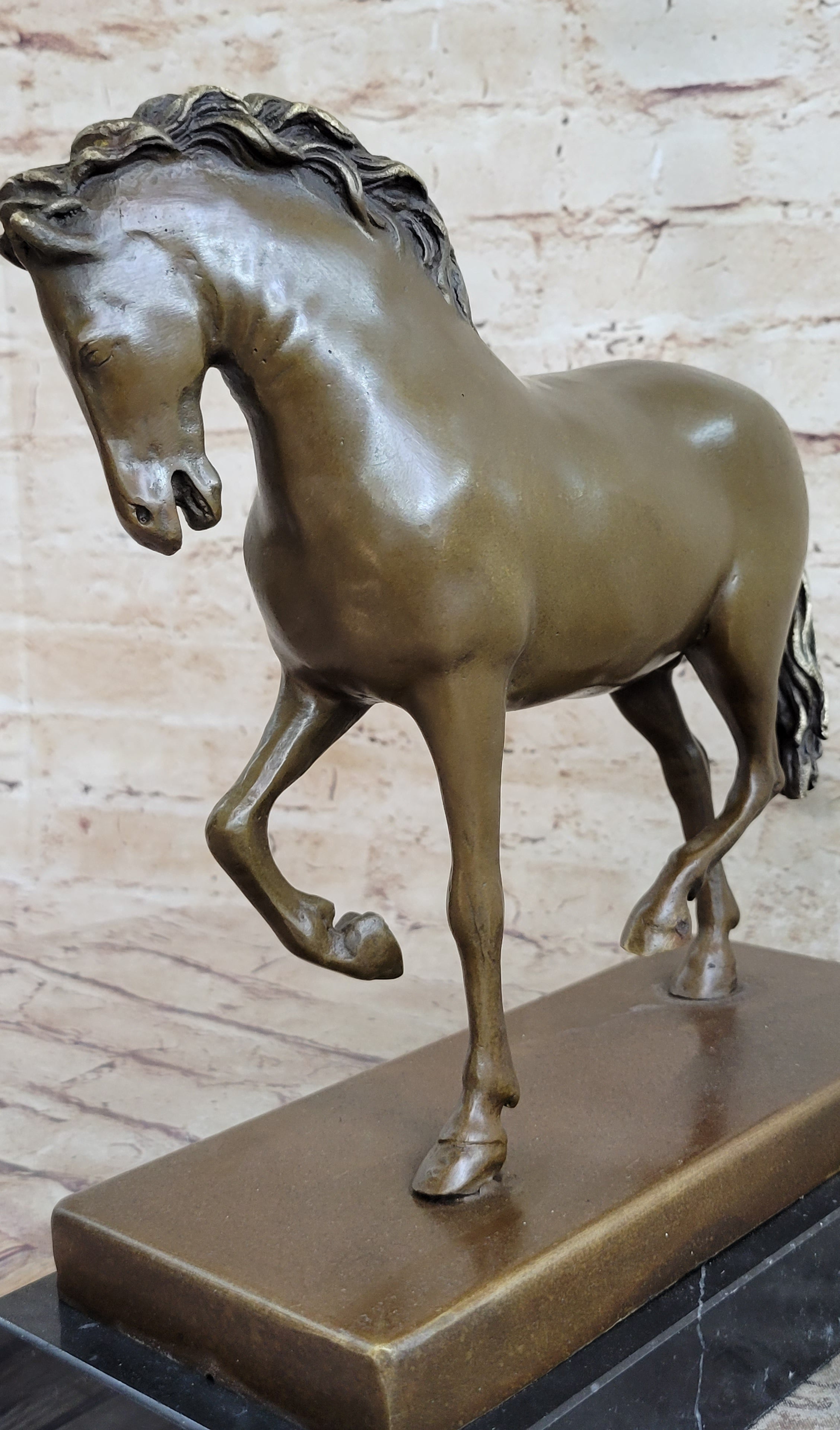 Tang Horse by Barye Art Deco Modern Bronze Sculpture Figurine Hot Cast Statue