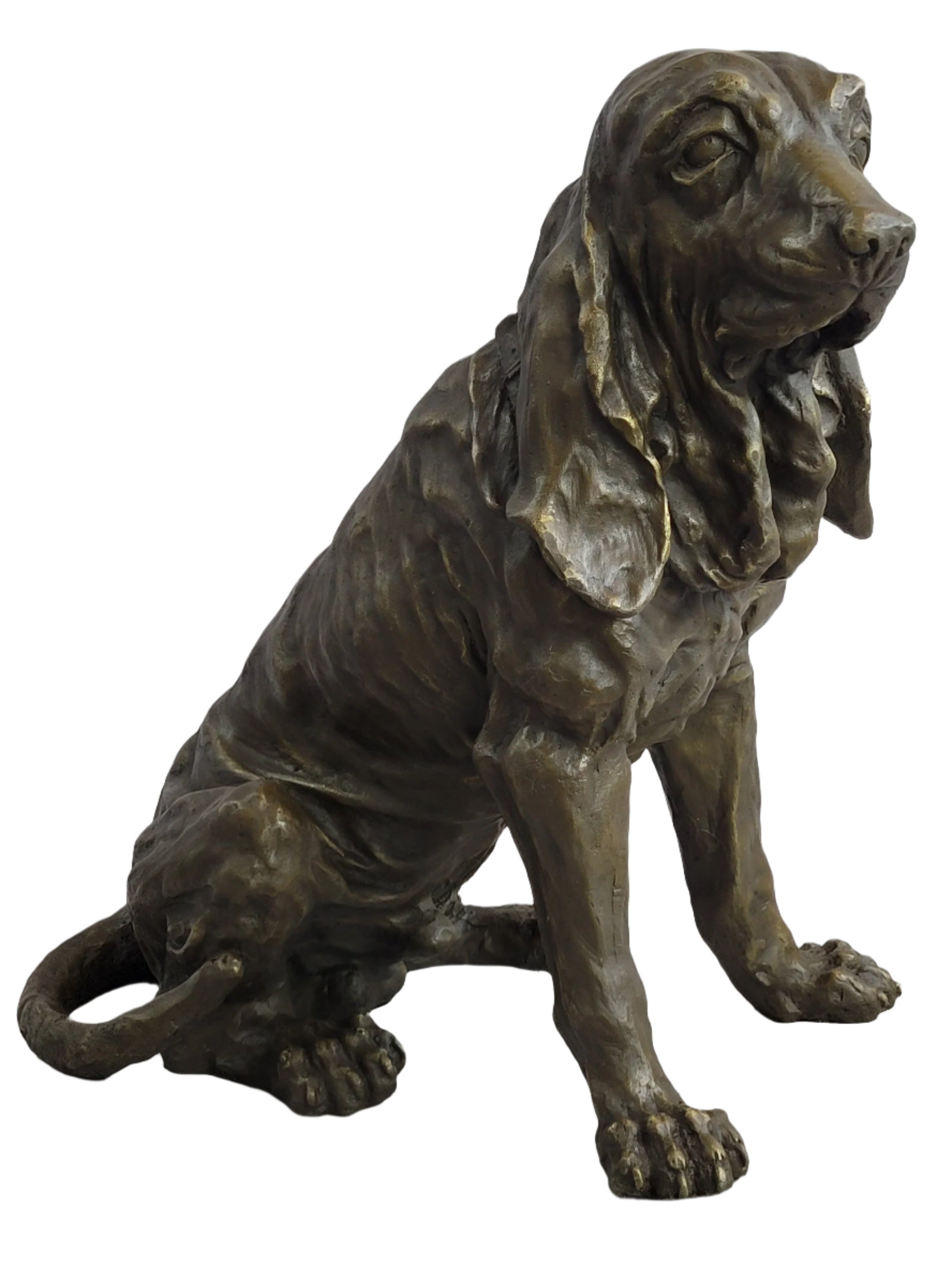 Bloodhound Basset Hound Wrinkly Dog Figure Statue Sculpture 14" x 18"