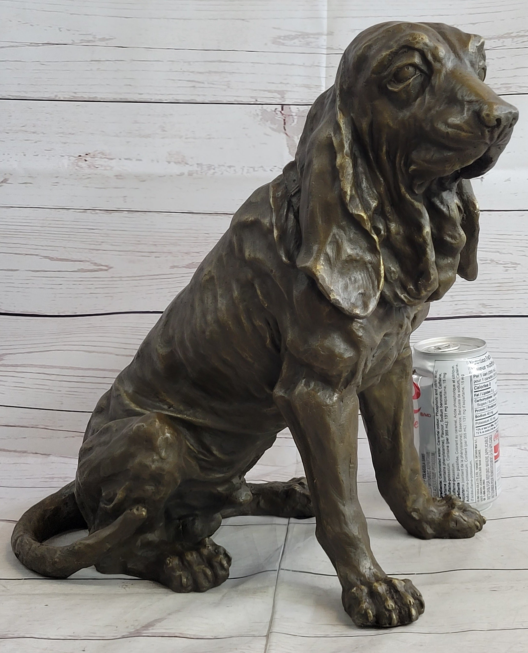 Bloodhound Basset Hound Wrinkly Dog Figure Statue Sculpture 14" x 18"