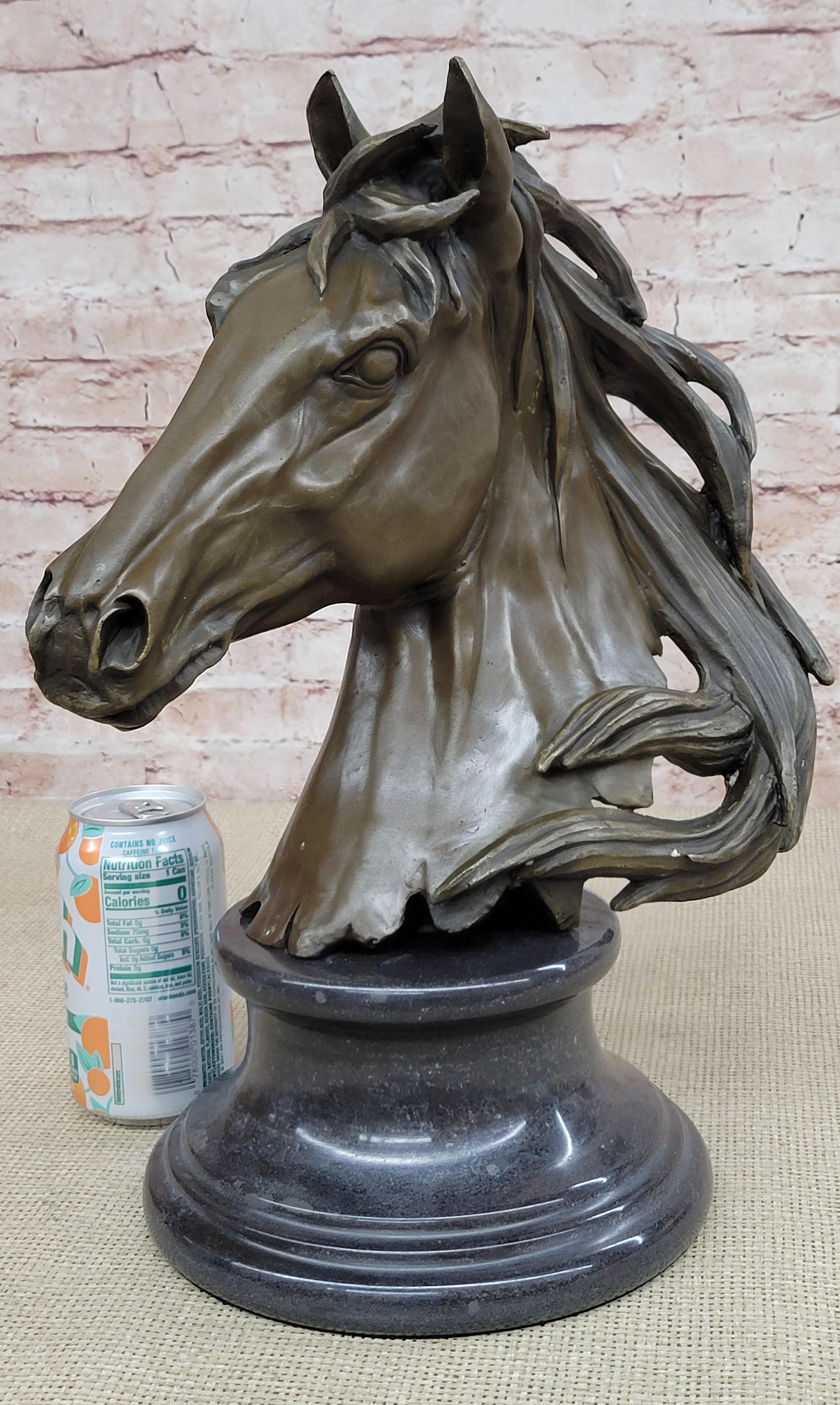 Original Milo Gorgeous Bust Horse Head Bronze Sculpture Art Deco Figurine Figure