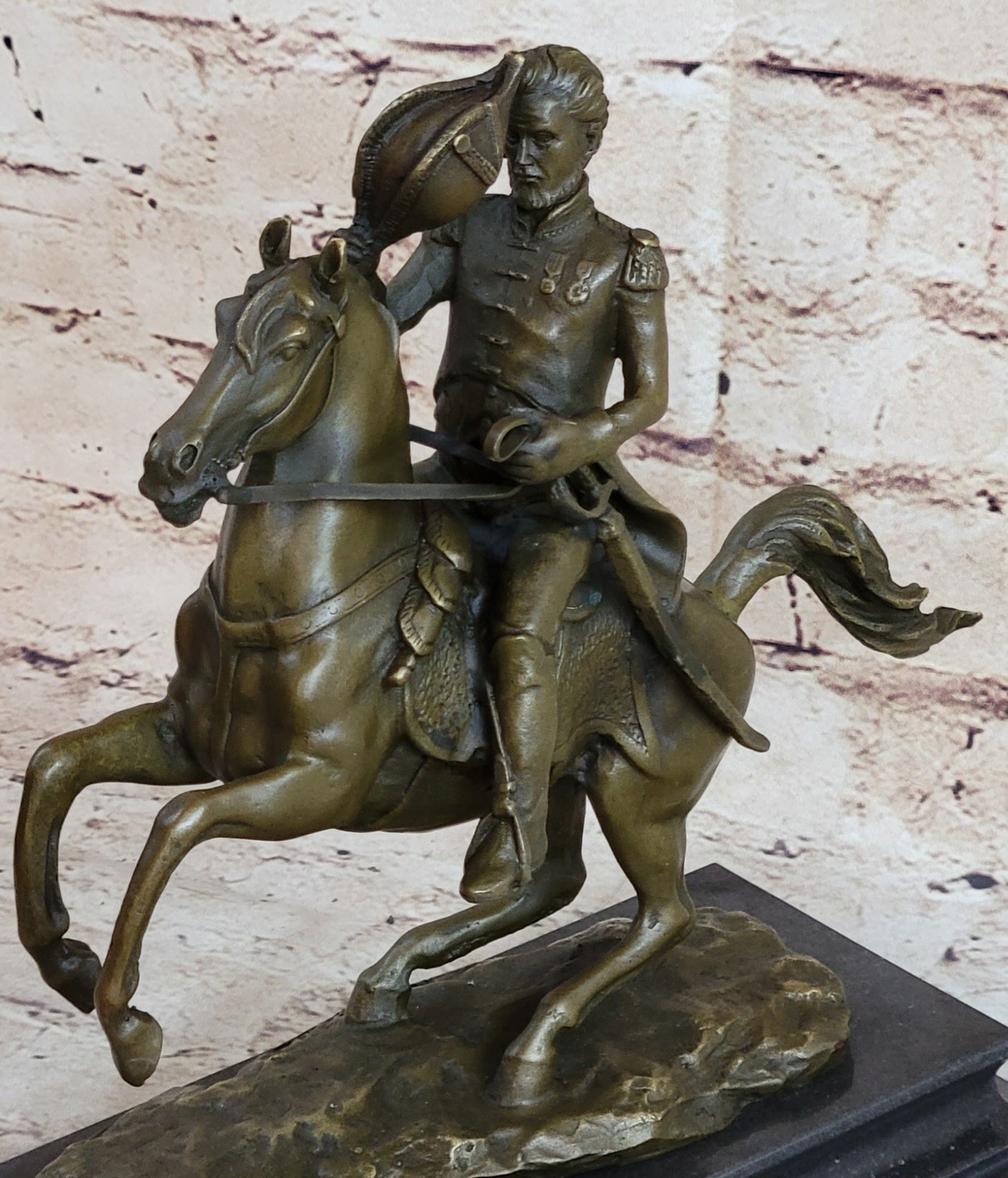 Henry Warner Slocum Union General on Horseback - Bronze Sculpture Replica Statue