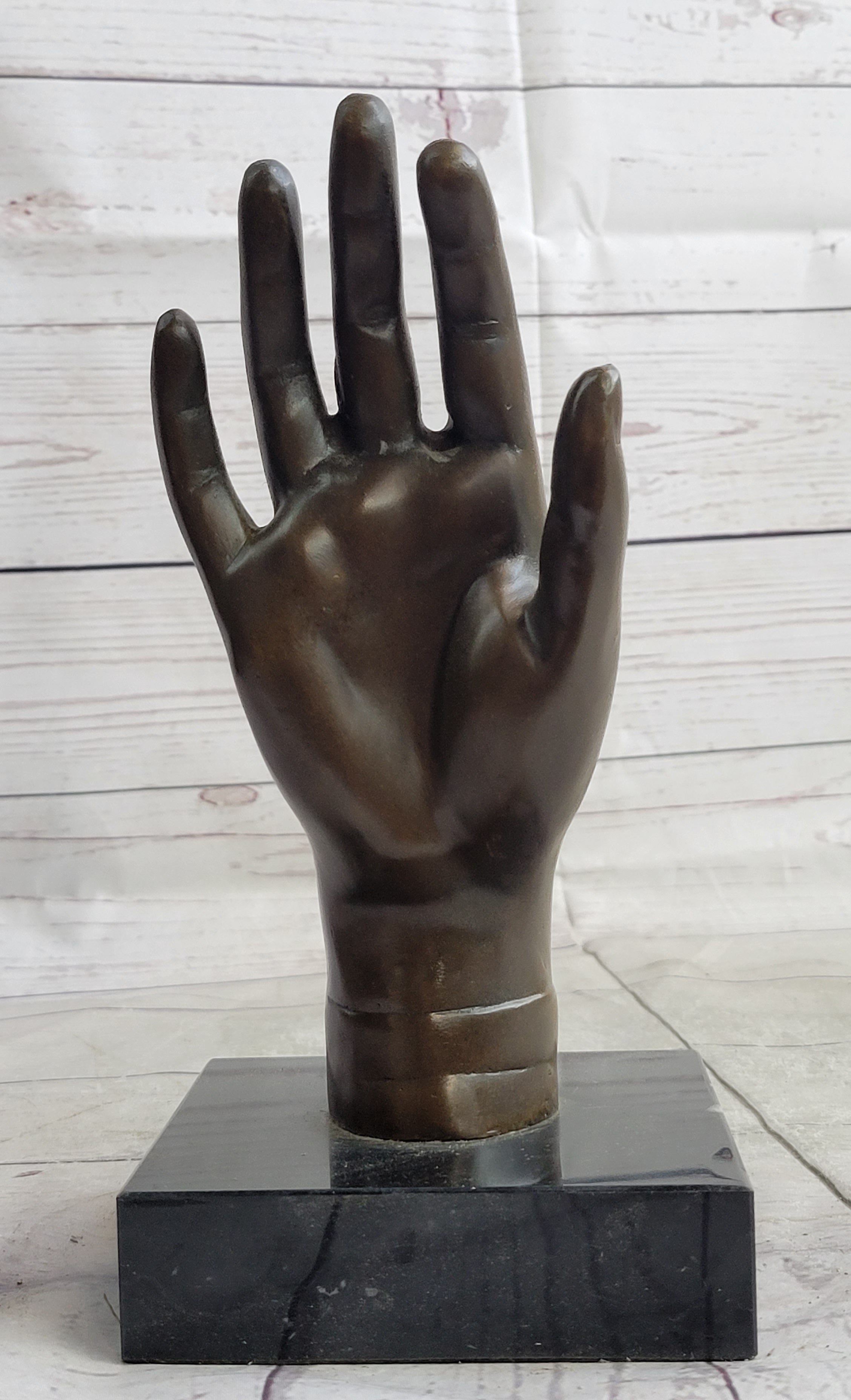 Hot Cast Salvador Dali Female Hand Genuine Bronze Sculpture Figurine Figure