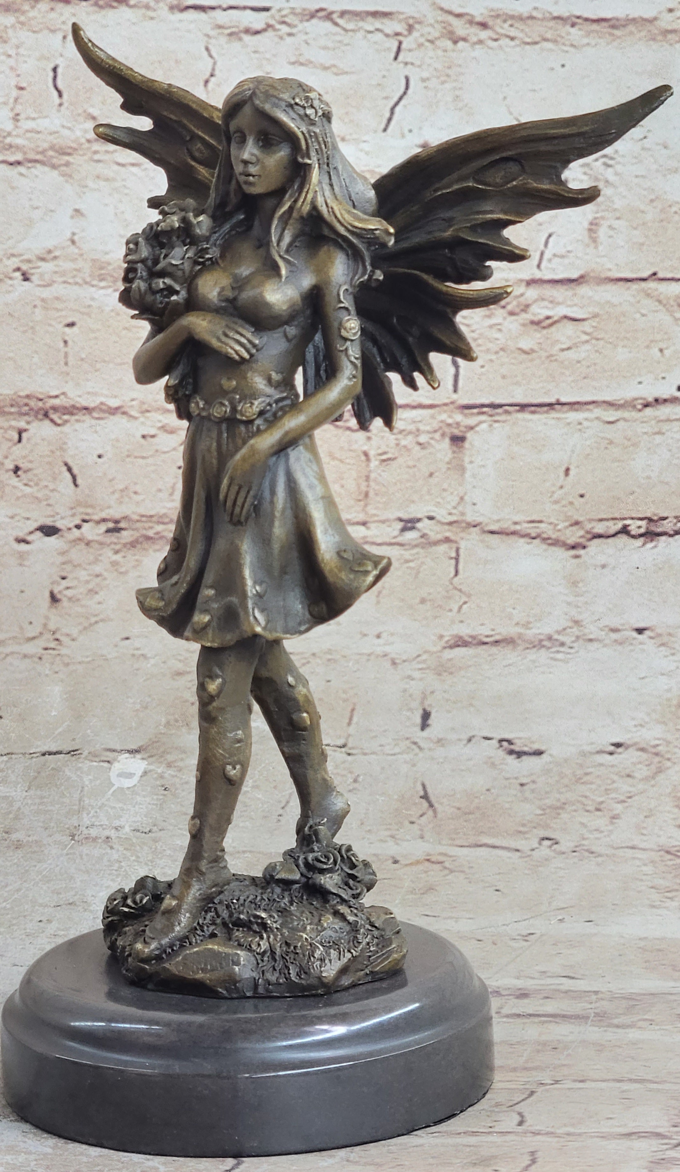 Art Deco Fantasy Butterfly Fairy Angel Museum Quality Classic Artwork Bronze Sta