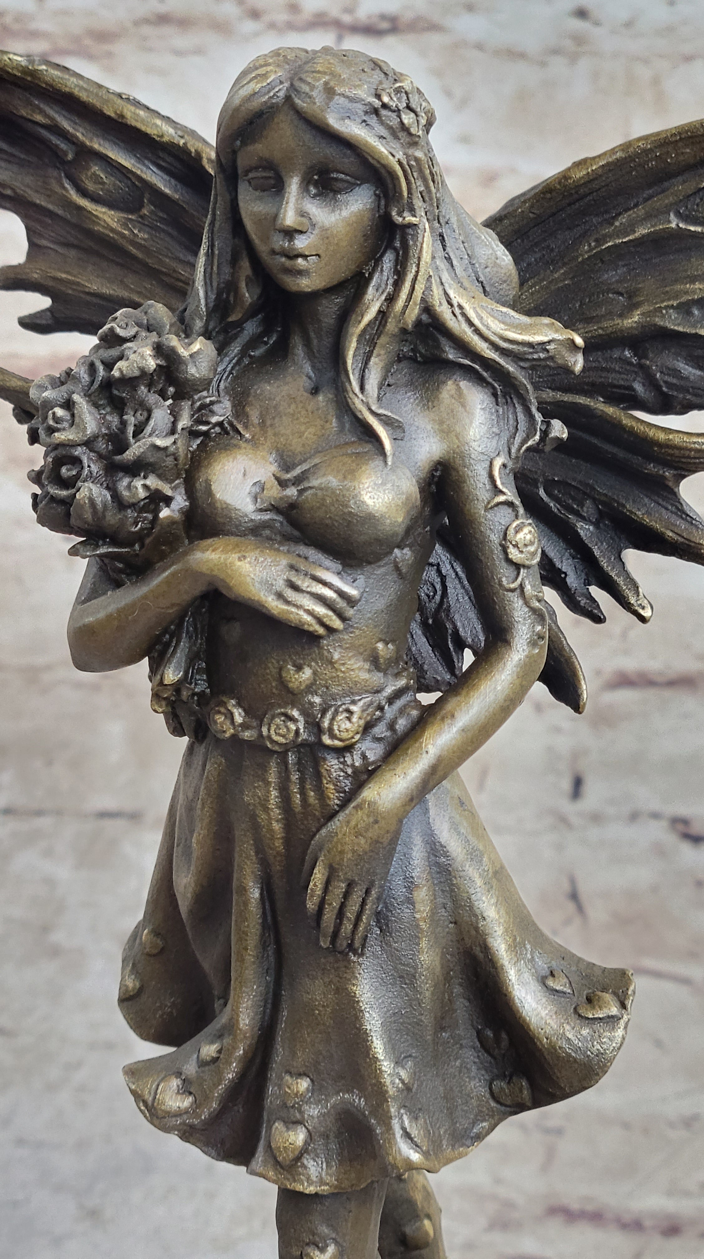 Art Deco Fantasy Butterfly Fairy Angel Museum Quality Classic Artwork Bronze Sta