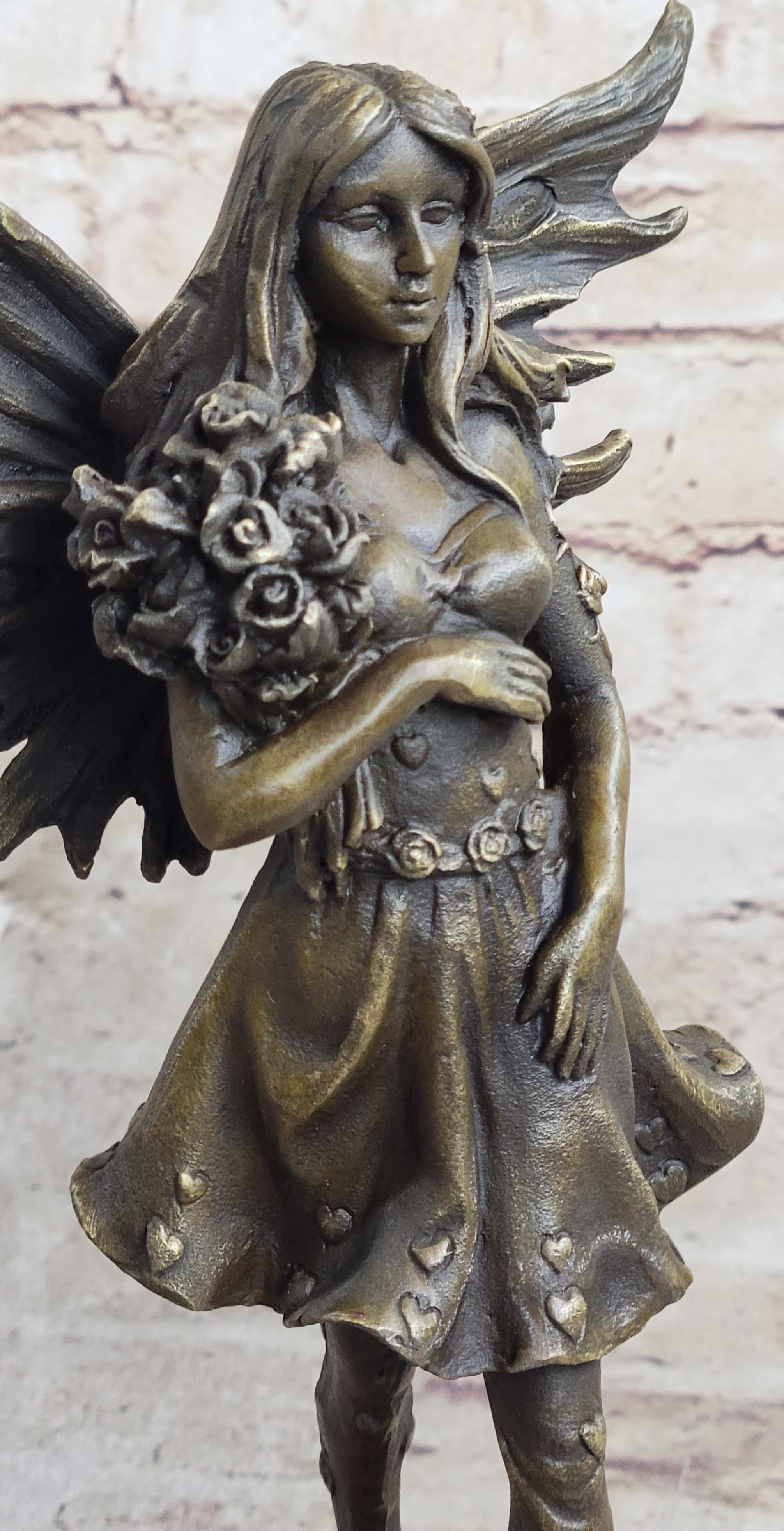 Art Deco Fantasy Butterfly Fairy Angel Museum Quality Classic Artwork Bronze Sta