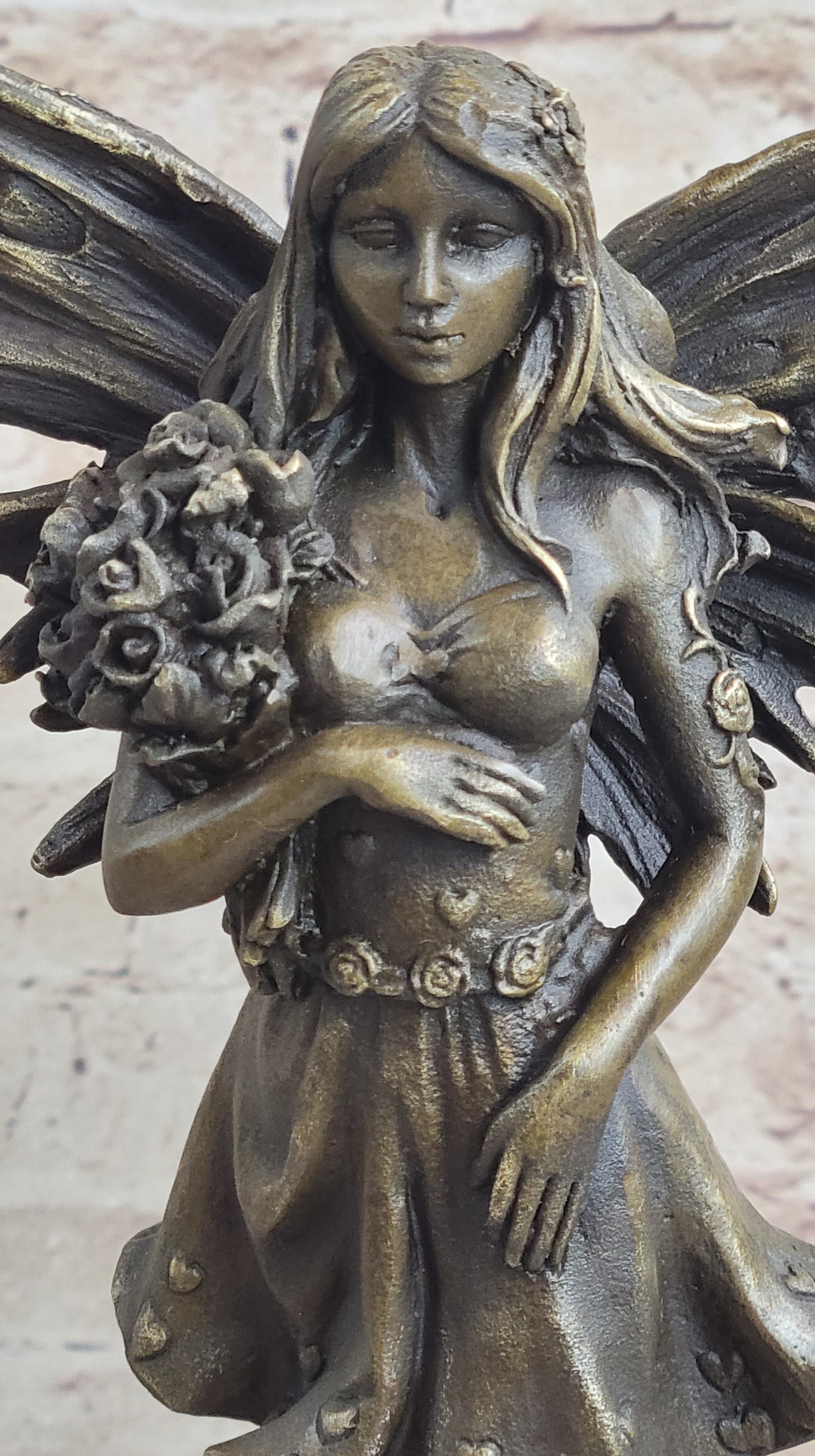 Art Deco Fantasy Butterfly Fairy Angel Museum Quality Classic Artwork Bronze Sta