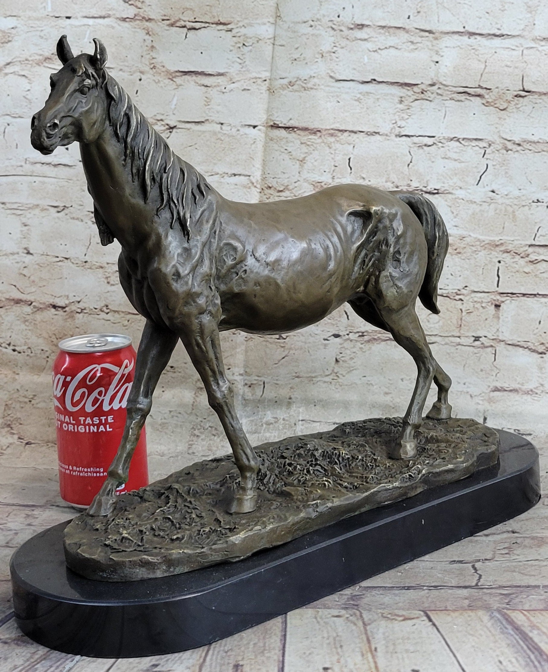 Abstract Modern Art Stallion Racing Horse Trophy Bronze Sculpture By Mene Figure