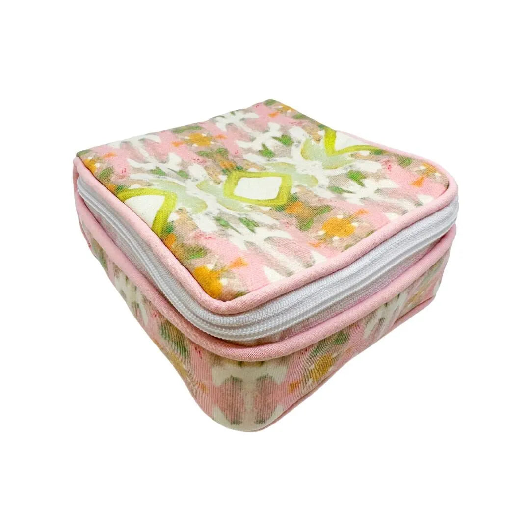 White Lotus Jewelry Case with Pink