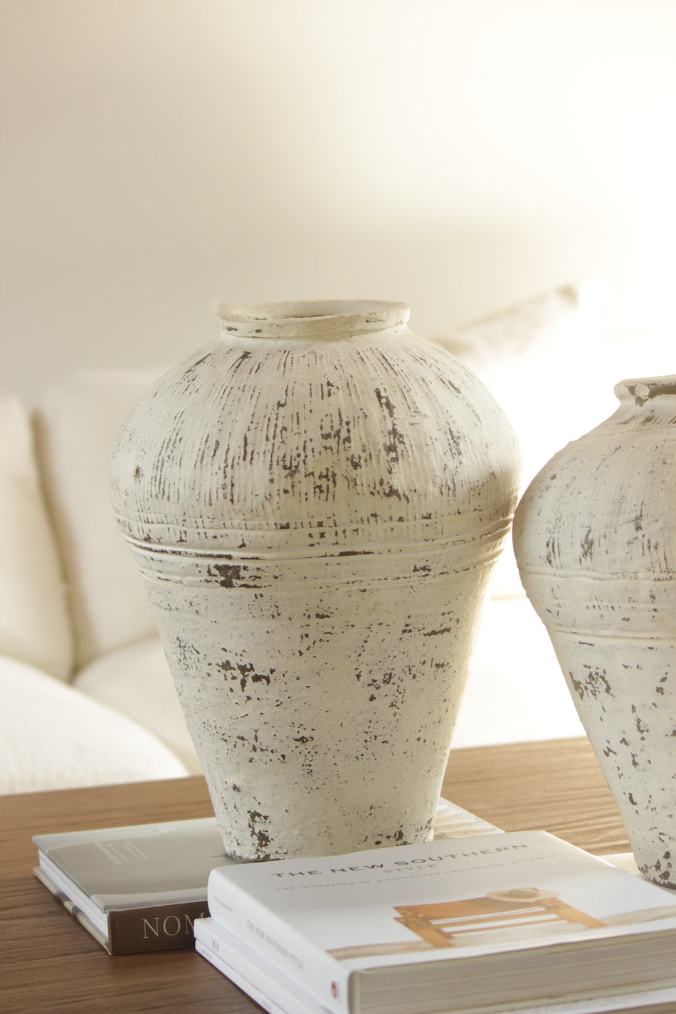 White Washed Antique Jar