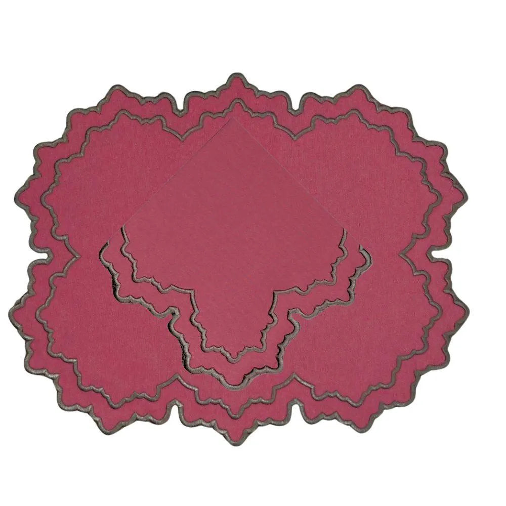 Flying Sheep Country Whitley Placemat - Burgandy (Set of 4)