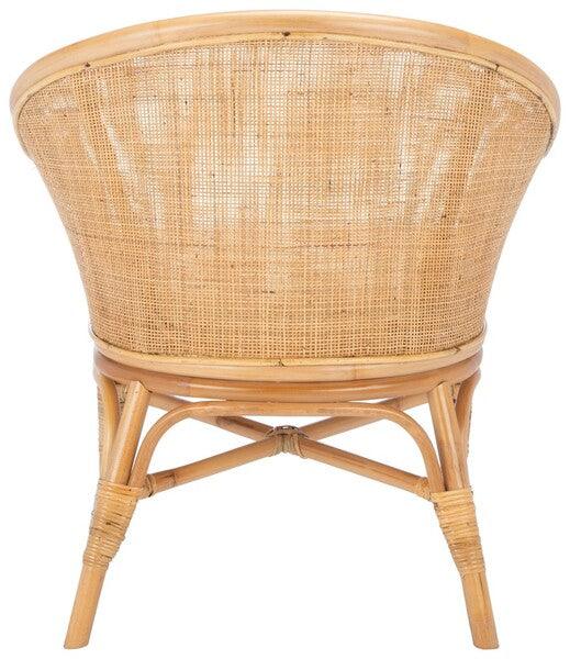 Safavieh Dustin Natural Rattan Accent Chair W / Cushion