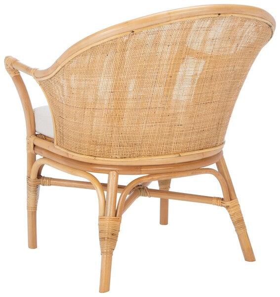 Safavieh Dustin Natural Rattan Accent Chair W / Cushion