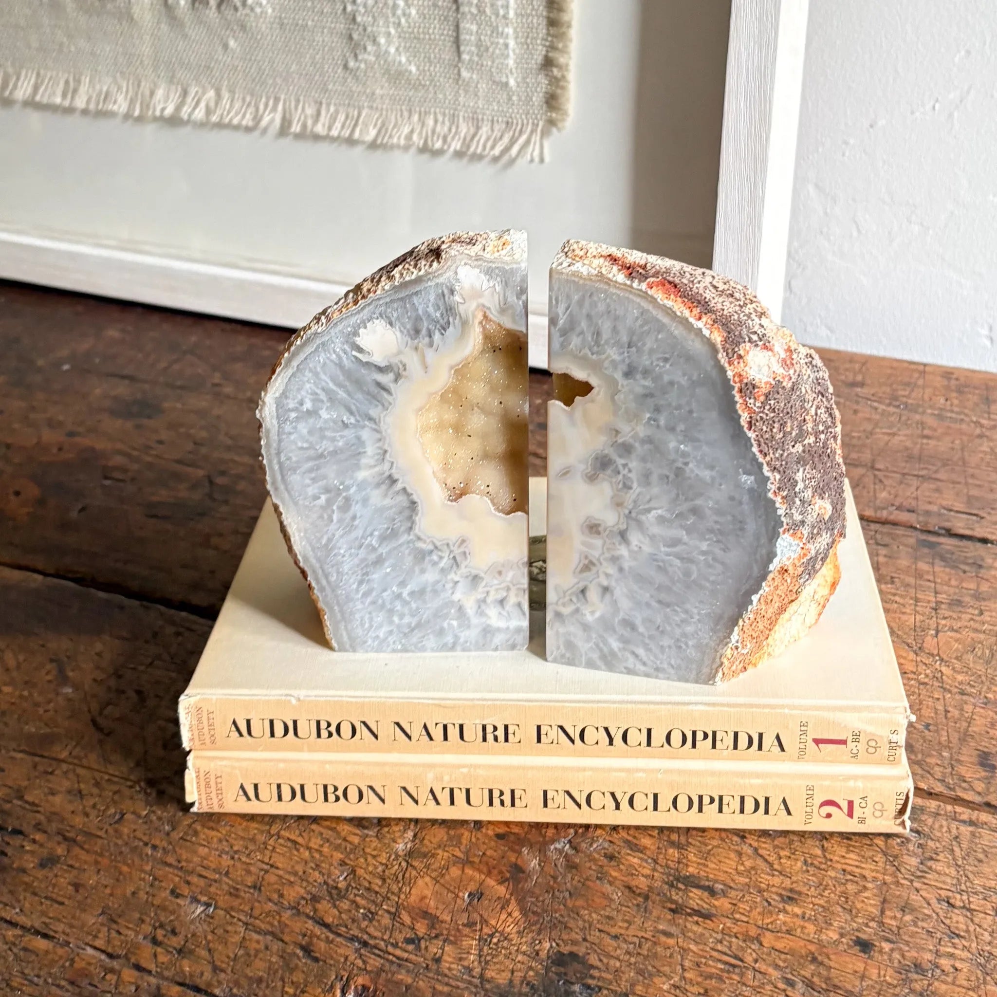 Agate Druzy Bookend Pair