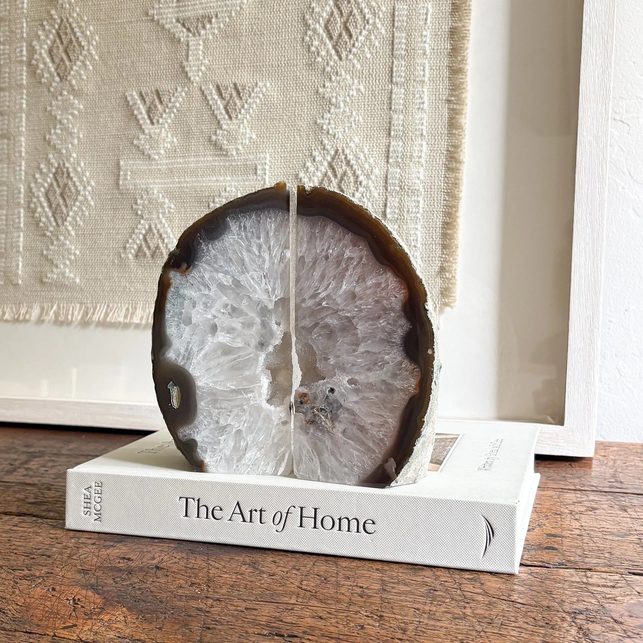 Agate Druzy Bookend Pair