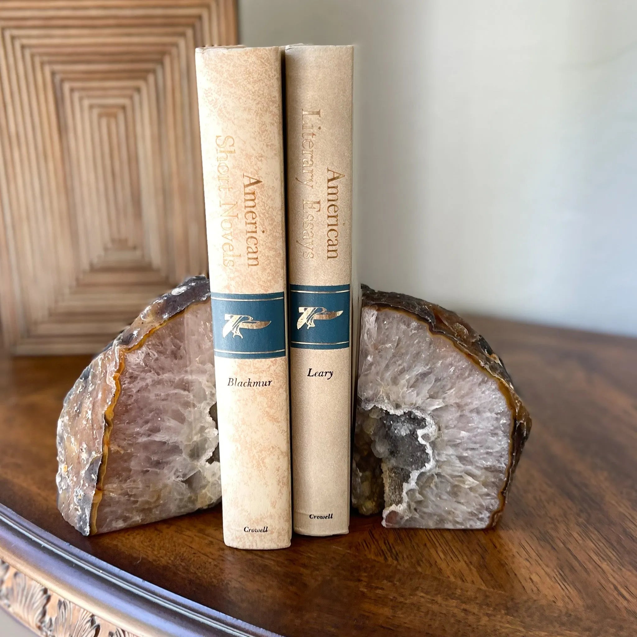 Agate Druzy Bookends