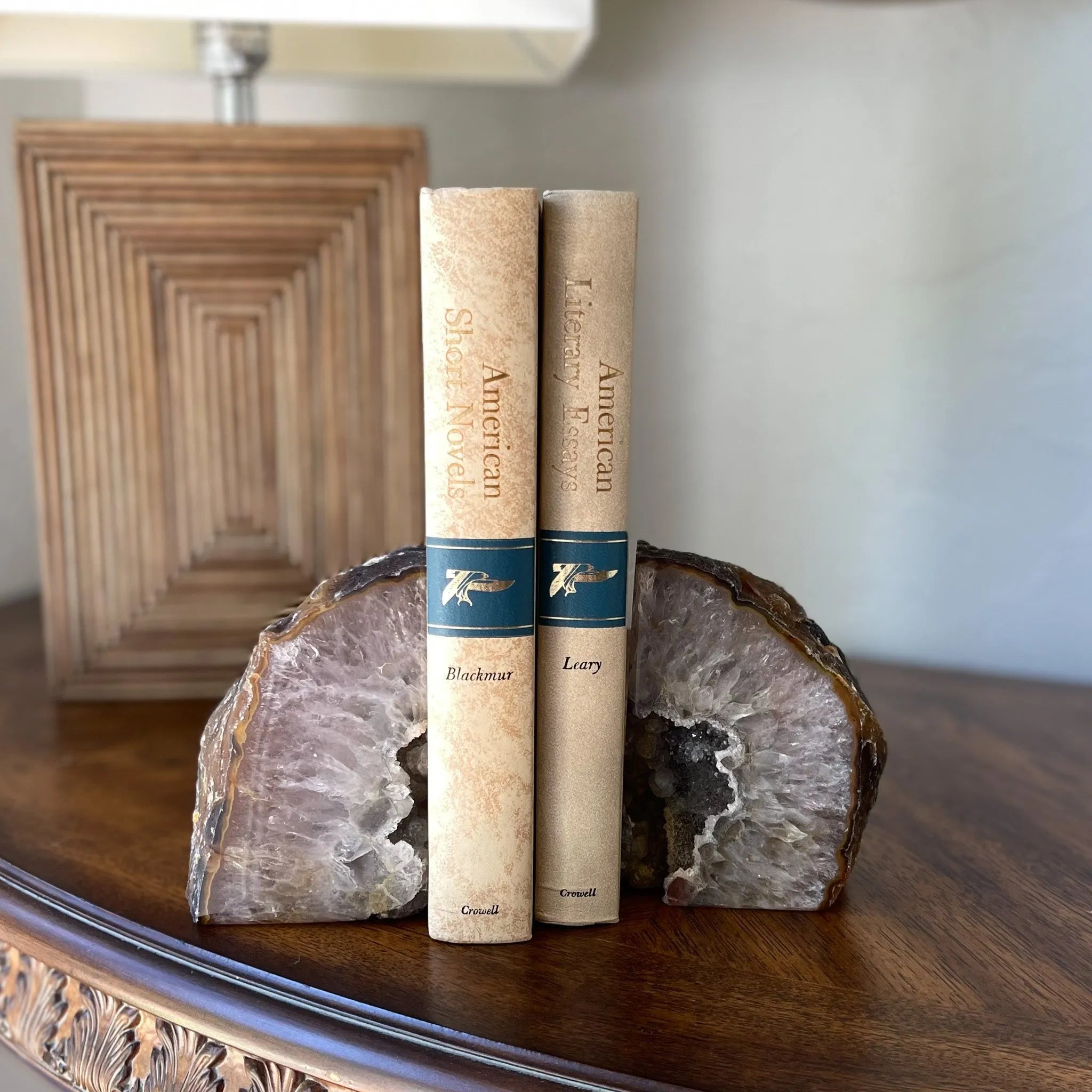 Agate Druzy Bookends