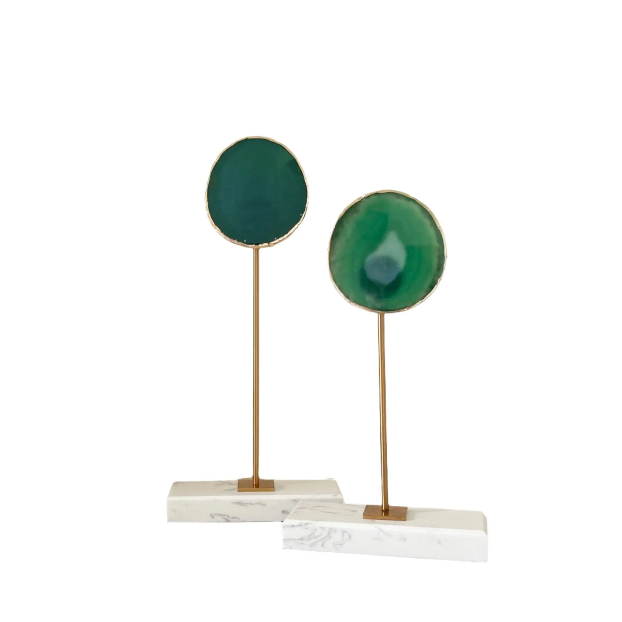 Agate Green Eye Sculpture