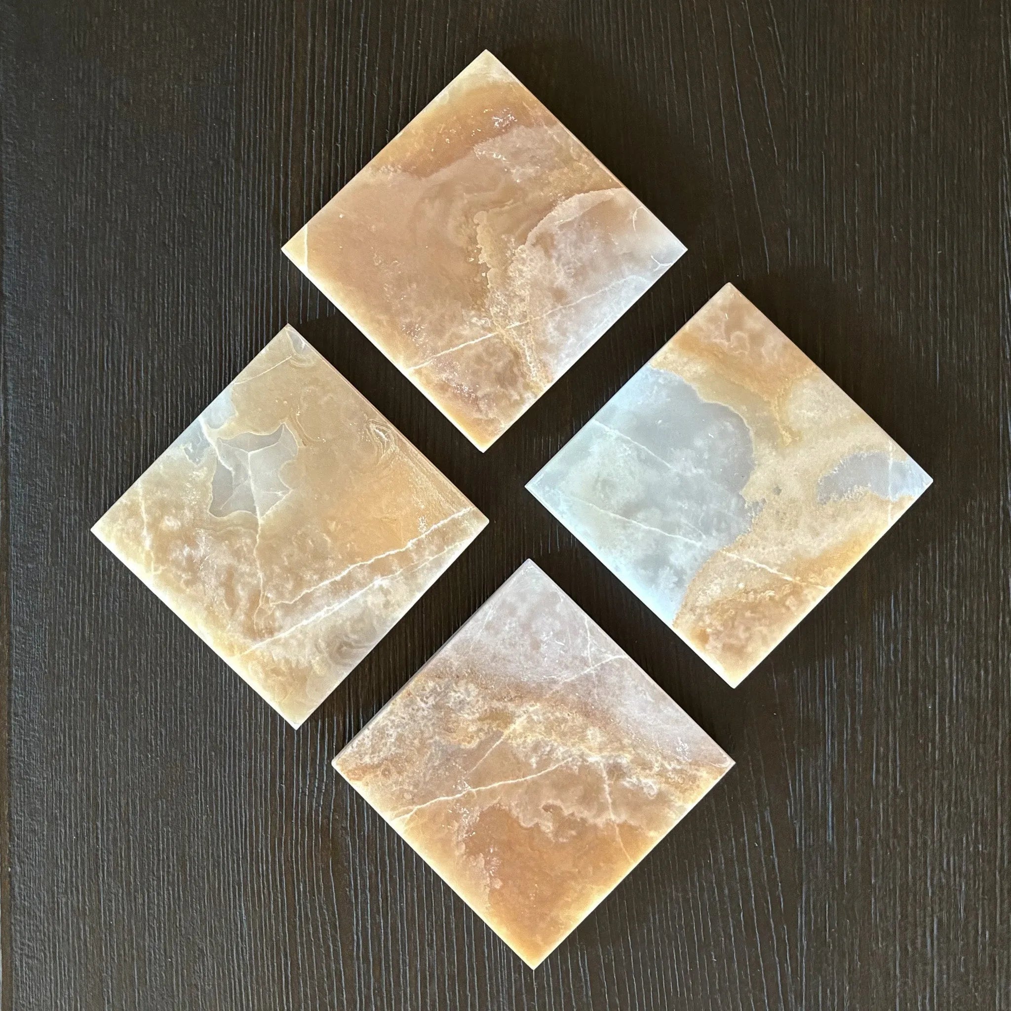 Amber Onyx Coaster Set