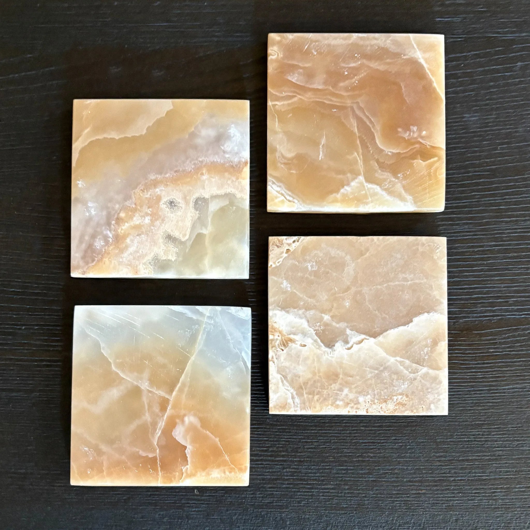 Amber Onyx Coaster Set