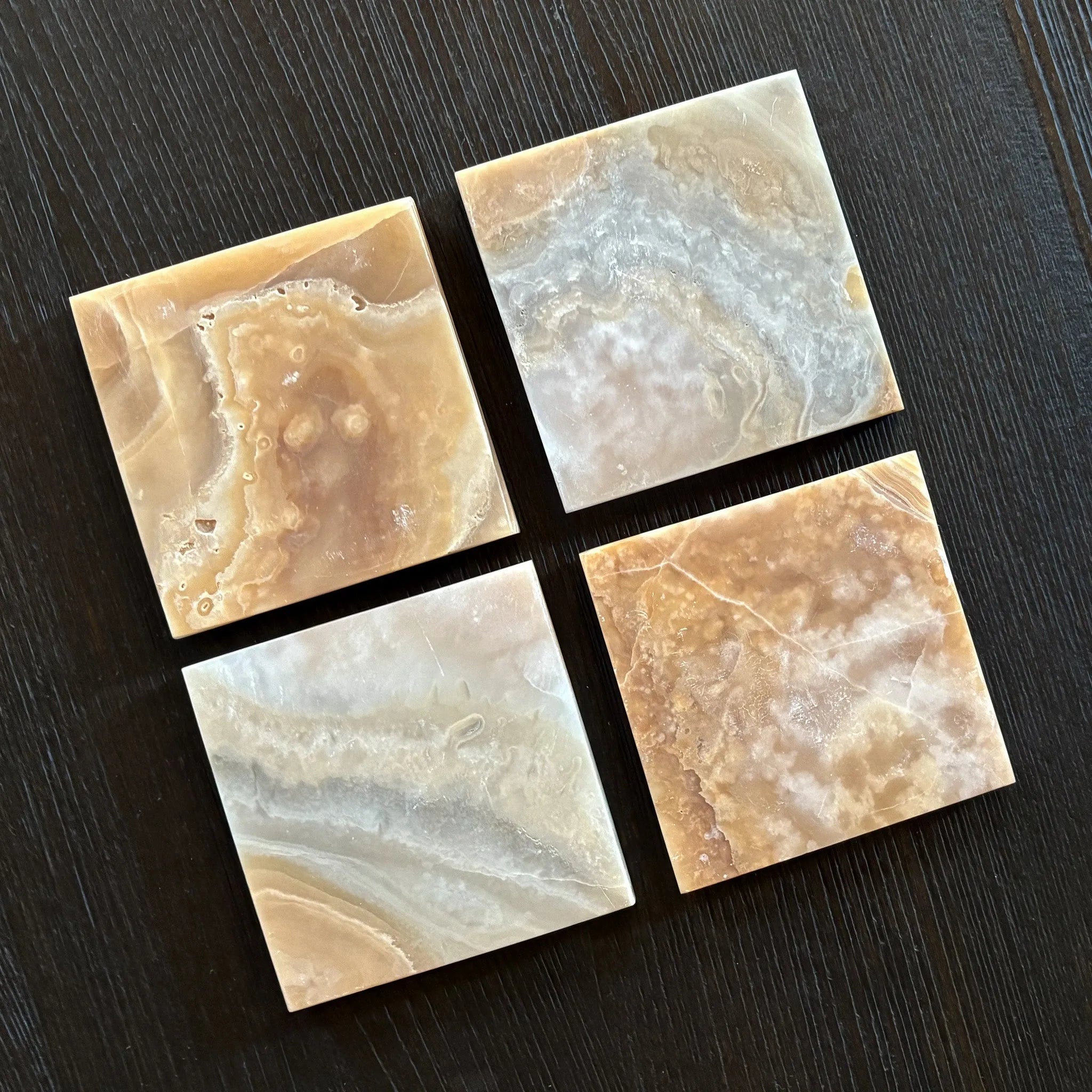 Amber Onyx Coaster Set