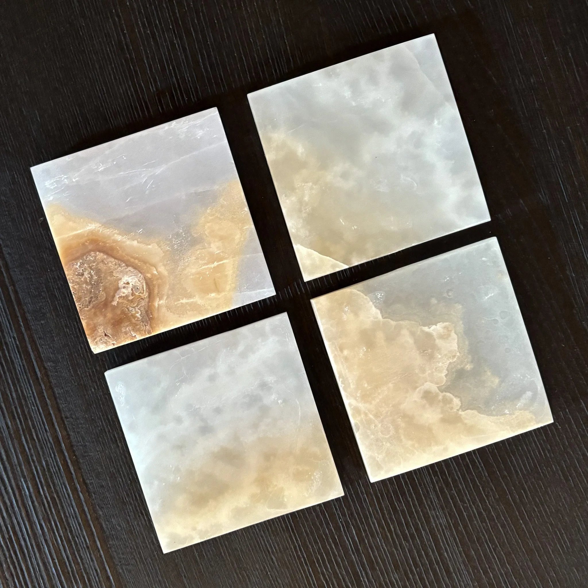 Amber Onyx Coaster Set