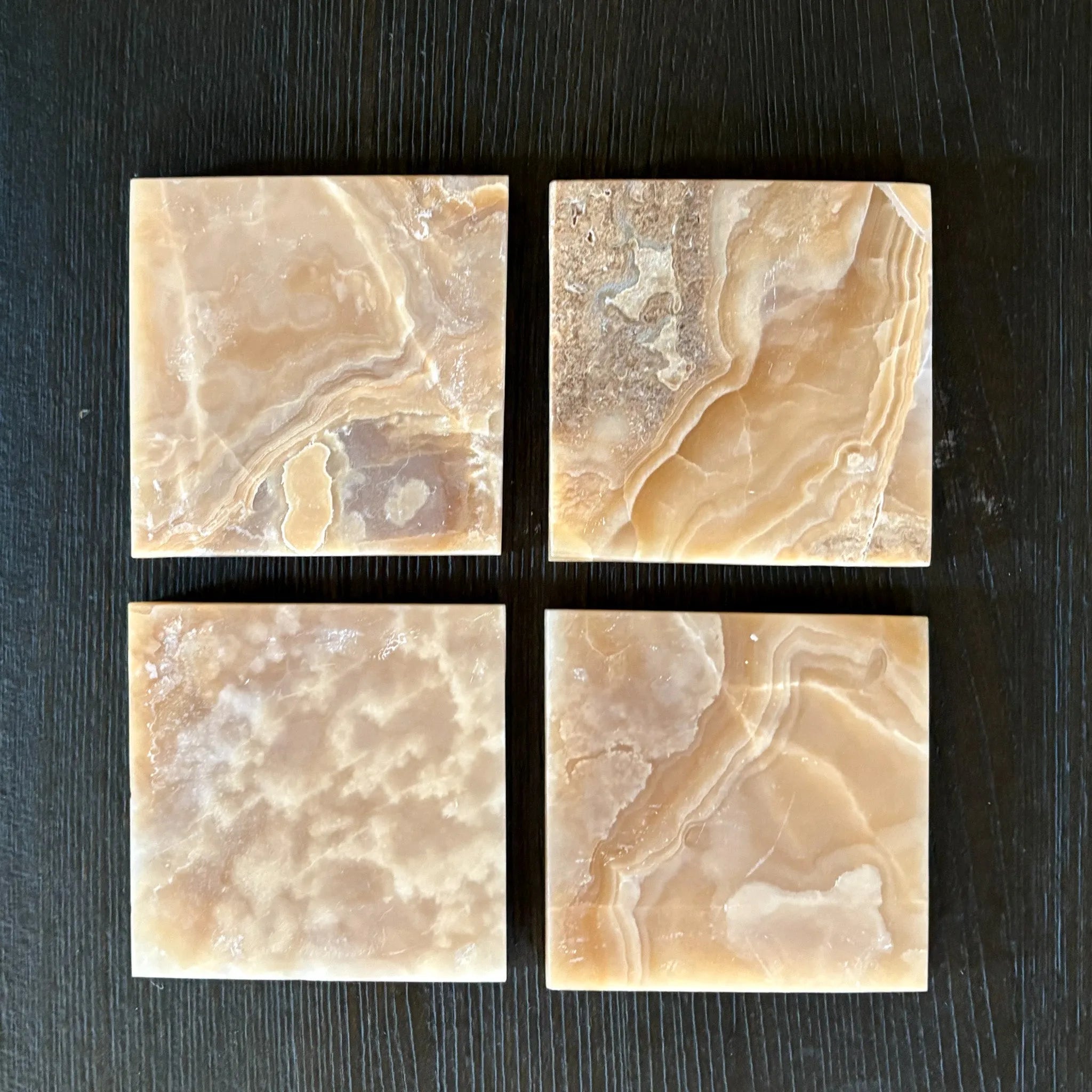 Amber Onyx Coaster Set