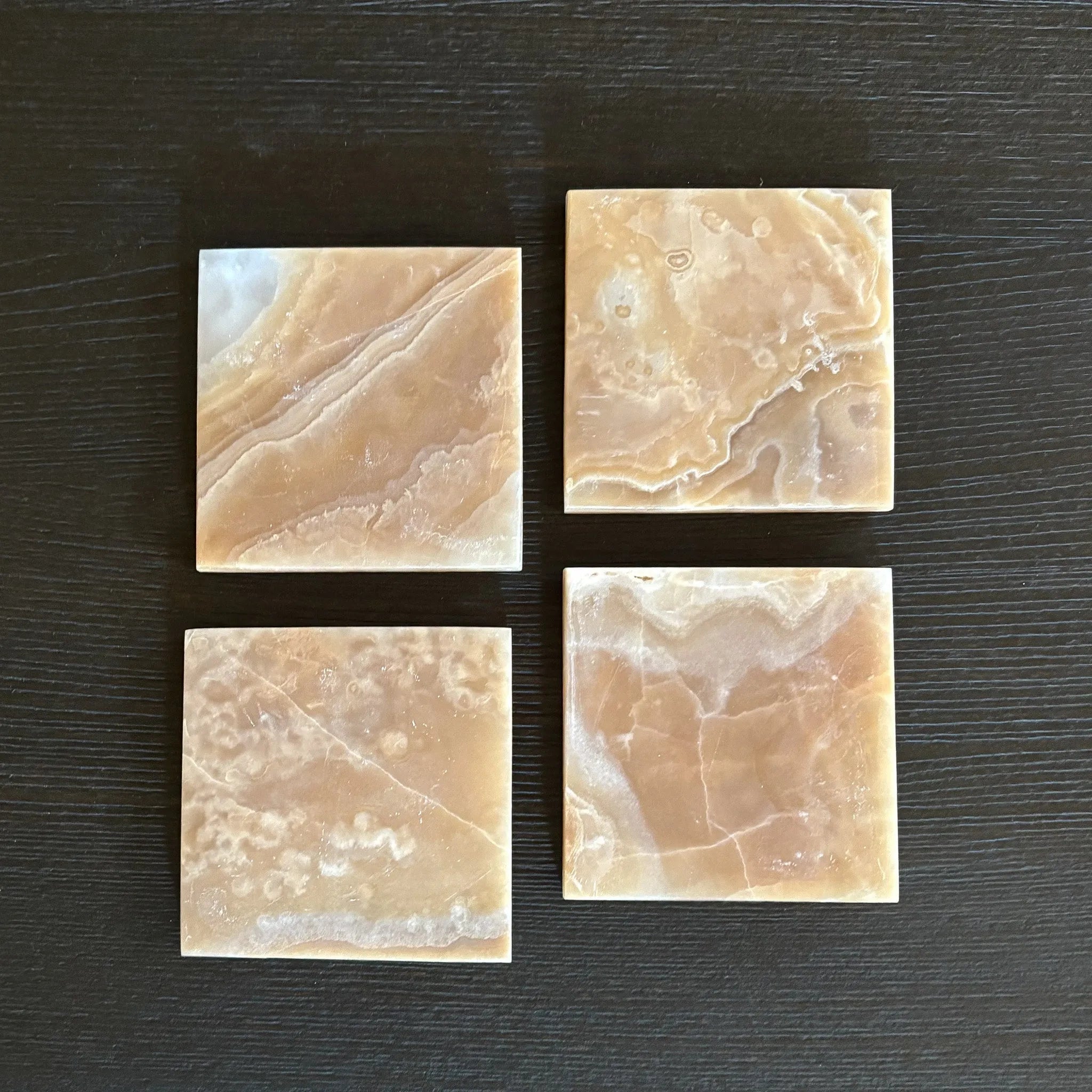 Amber Onyx Coaster Set