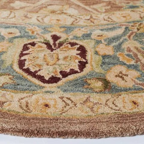 Anatolia Wool Rug in Brown and Blue