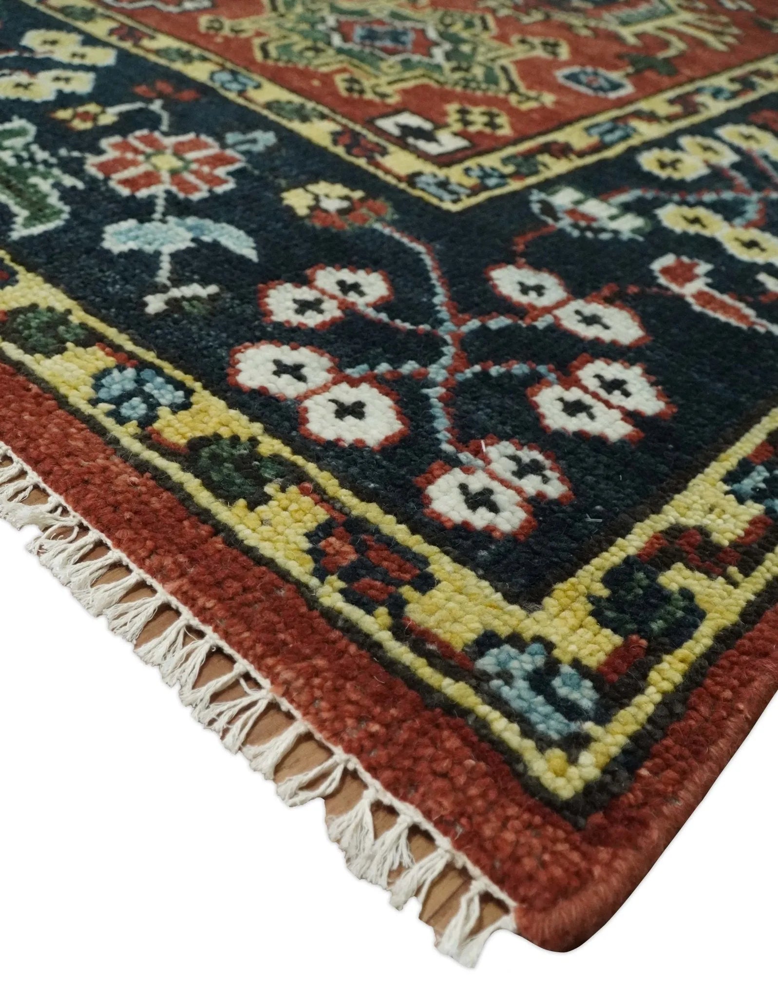 Antique Hand Knotted Brown Traditional Vintage Style Oushak Custom Made Wool Area Rug