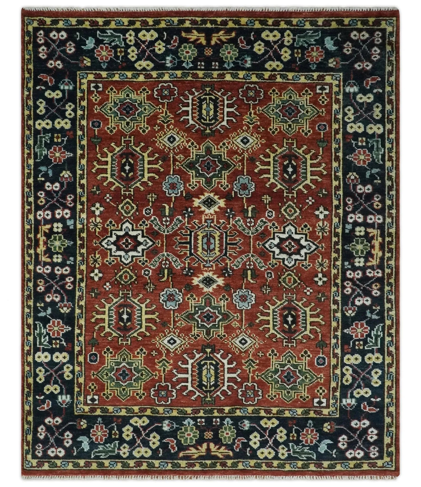 Antique Hand Knotted Brown Traditional Vintage Style Oushak Custom Made Wool Area Rug