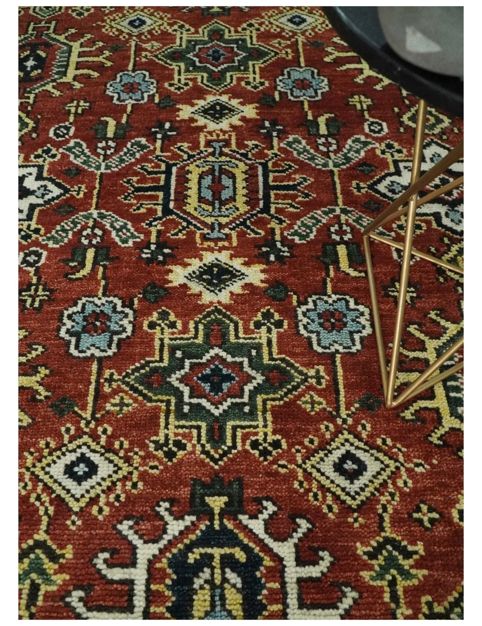 Antique Hand Knotted Brown Traditional Vintage Style Oushak Custom Made Wool Area Rug