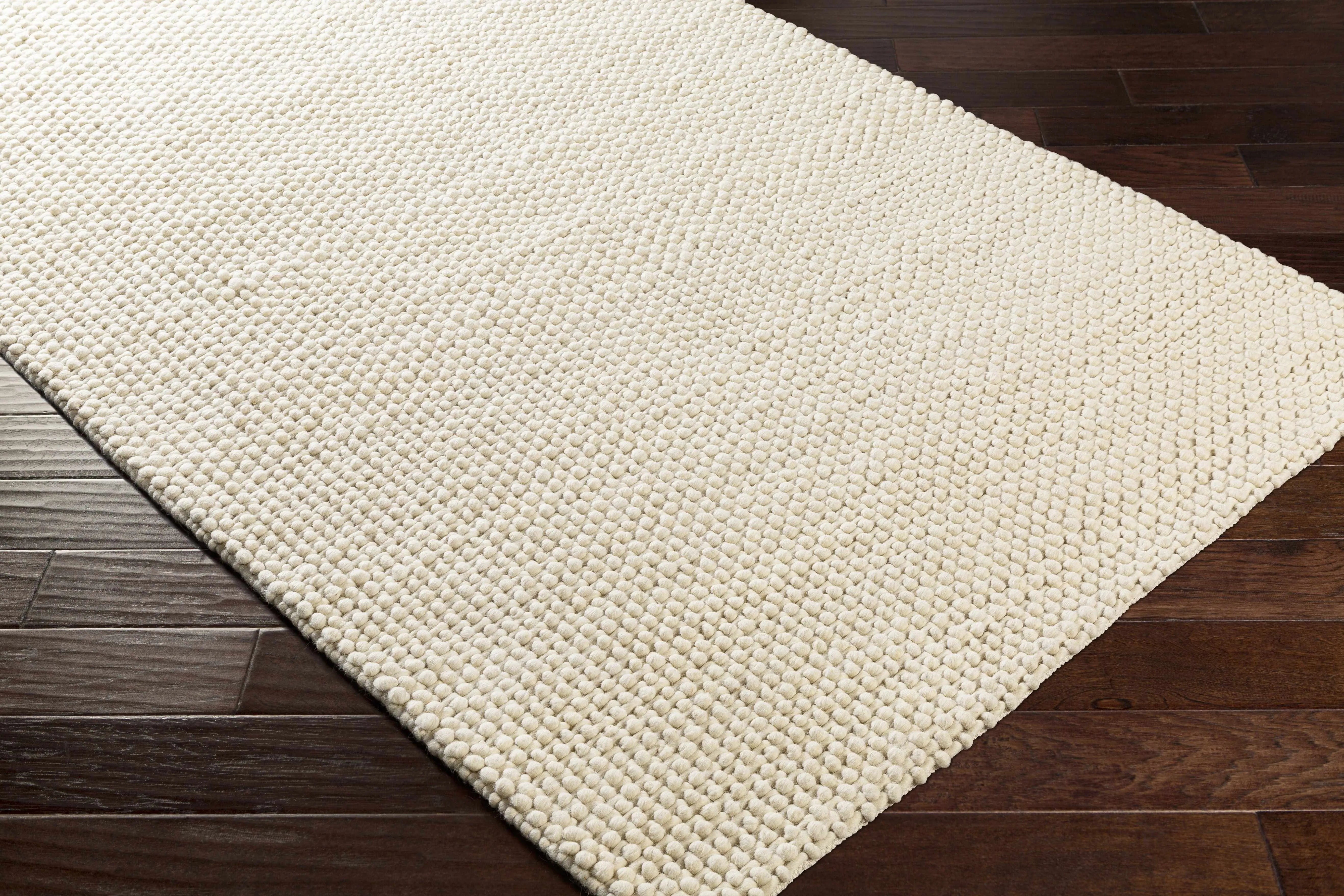 Lucerne Plain Cream Wool Rug LNE-1000