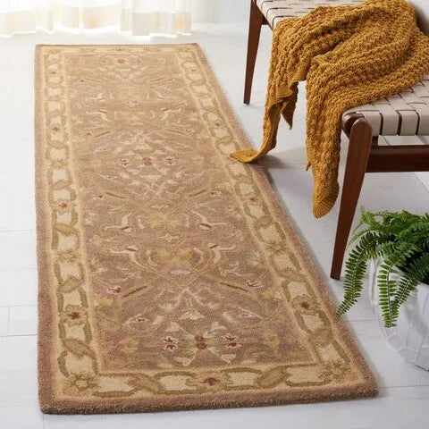 Antiquity Wool Rug in Brown and Gold