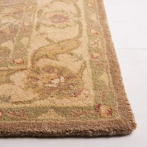 Antiquity Wool Rug in Brown and Gold