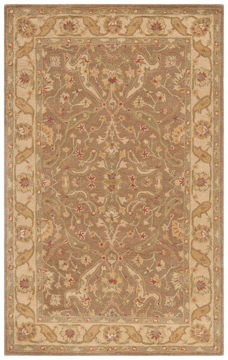 Antiquity Wool Rug in Brown and Gold