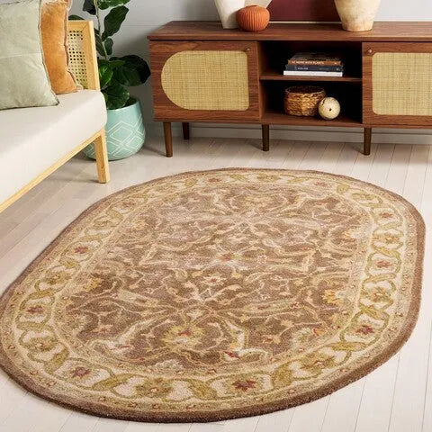 Antiquity Wool Rug in Brown and Gold