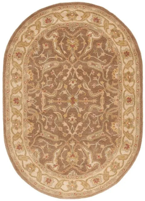 Antiquity Wool Rug in Brown and Gold