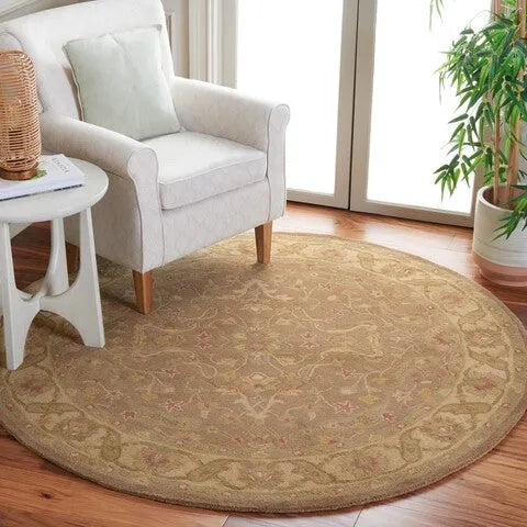 Antiquity Wool Rug in Brown and Gold