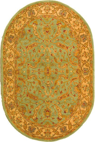 Antiquity Wool Rug in Teal and Beige