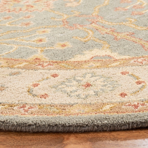 Antiquity Wool Rug in Blue and Ivory