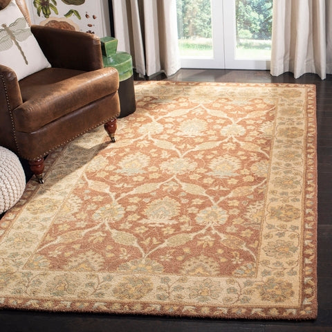 Antiquity Wool Rug in Brown and Taupe