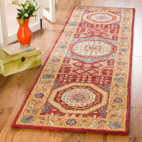 Antiquity Wool Rug in Red and Orange