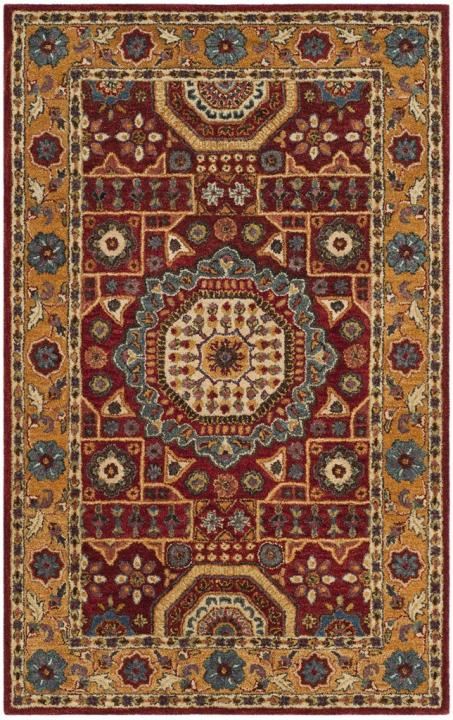 Antiquity Wool Rug in Red and Orange